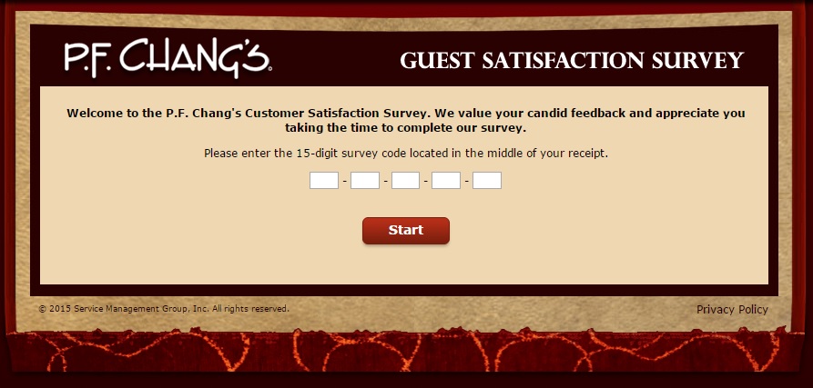 PF Changs Feedback Survey Completion Guide