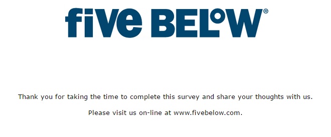 Five Below survey step 11