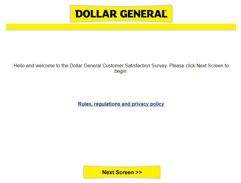 Make sure to read the rules of the Dollar General Survey.