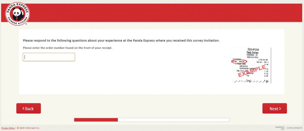 Your receipt is necessary for the completion of the Panda Express Survey.