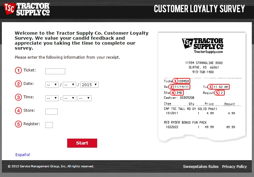 Tractor Supply Survey Completion Guide