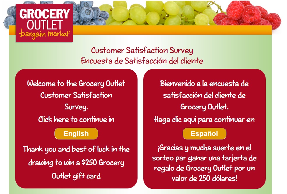 All people with a receipt can complete the Grocery Outlet survey.