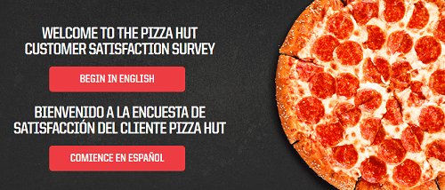 Pizza Hut Survey Page