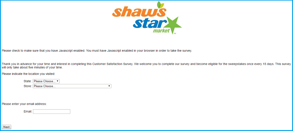 Shaws Survey Page 