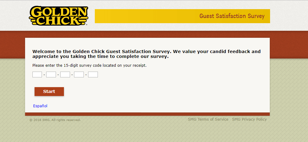 Golden Chick survey ID entry form